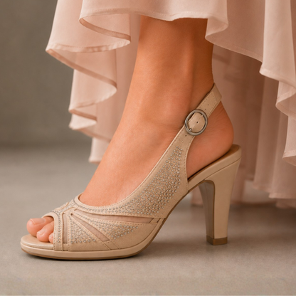 Nina - Sandalo comoda Donna con tacco