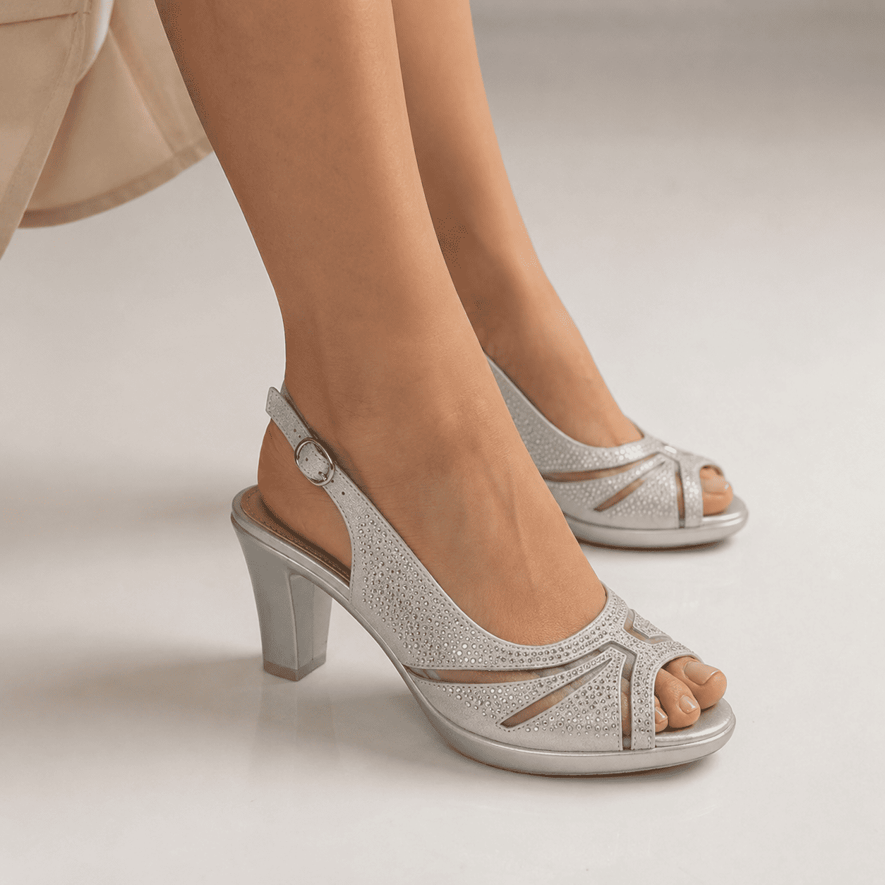 Nina - Sandalo comoda Donna con tacco