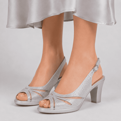 Nina - Sandalo comoda Donna con tacco